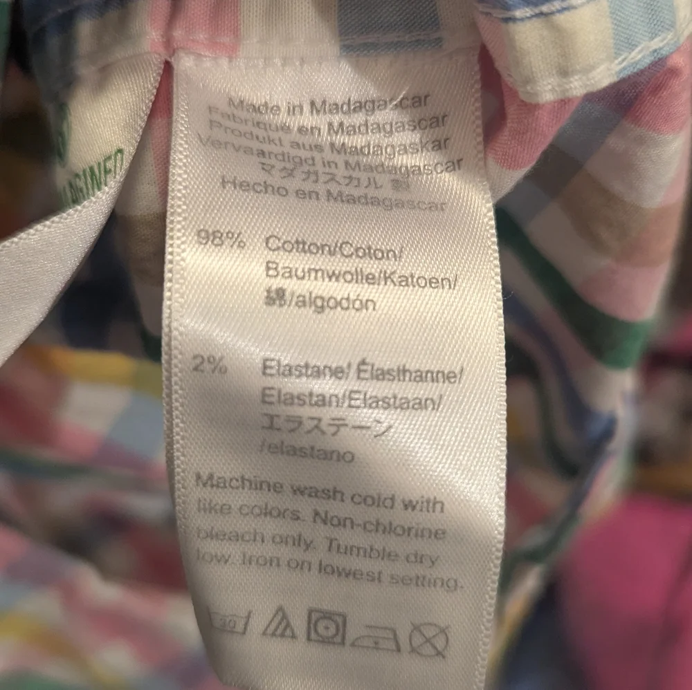 J. Crew Multicolor Plaid Men's Shirt Slim Size‎ XL